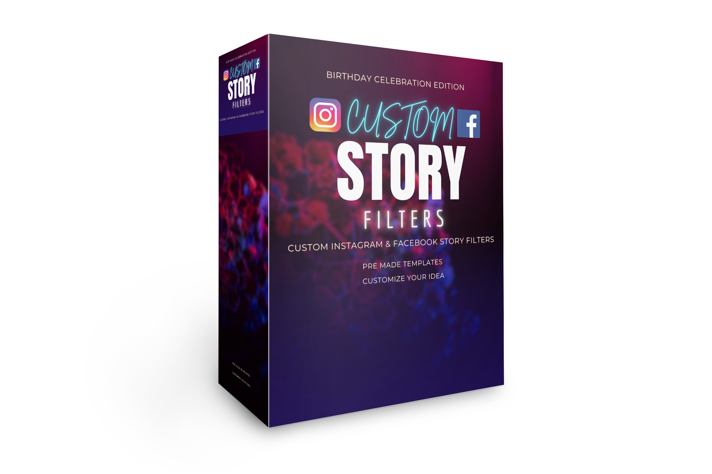 Instagram story filter - Chrome Birthday filter